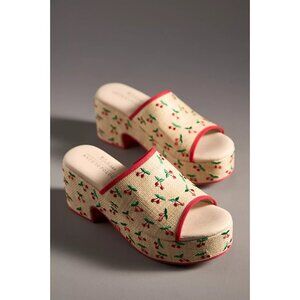 Matisse x Anthropologie Embroidered Fruits Platform Heels 11